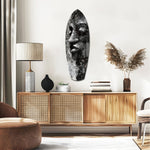 Graphite Woman Glass Wall Art.