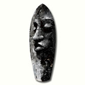 Graphite Woman Glass Wall Art.