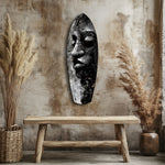 Graphite Woman Glass Wall Art.