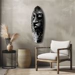 Graphite Woman Glass Wall Art.