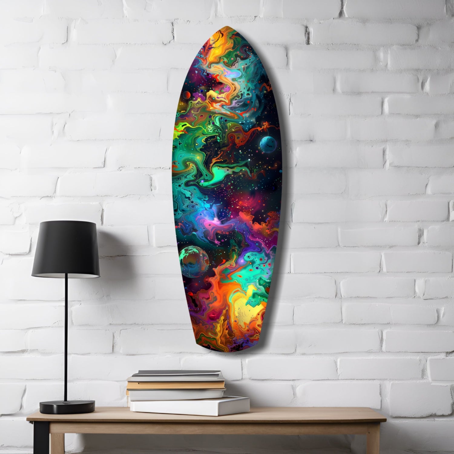 Kinetic Cosmos Glass Wall Art.