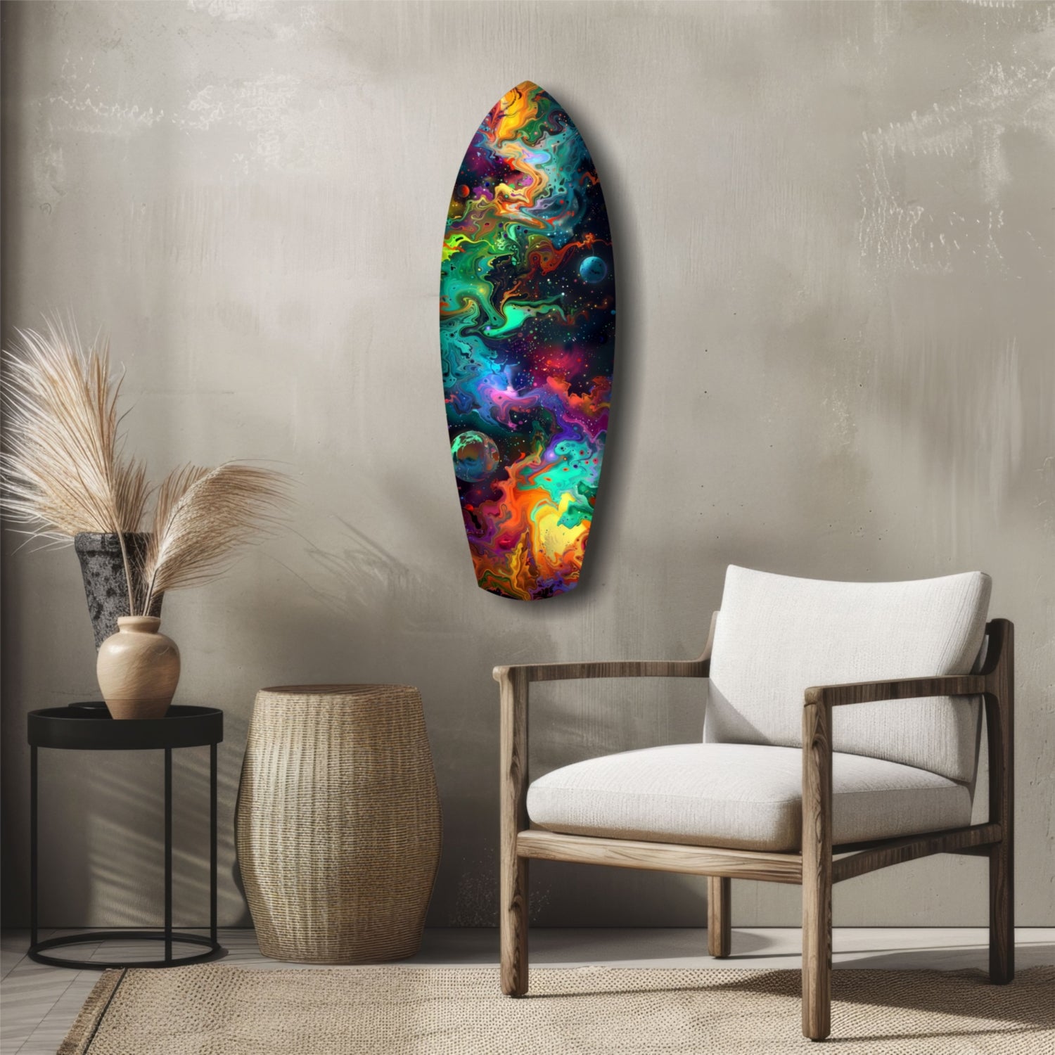 Kinetic Cosmos Glass Wall Art.
