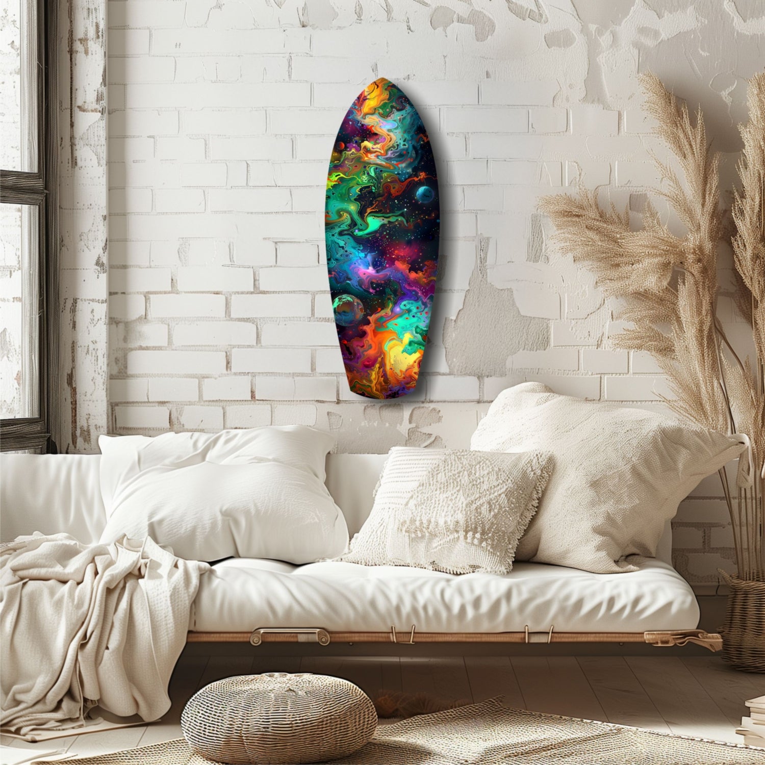 Kinetic Cosmos Glass Wall Art.
