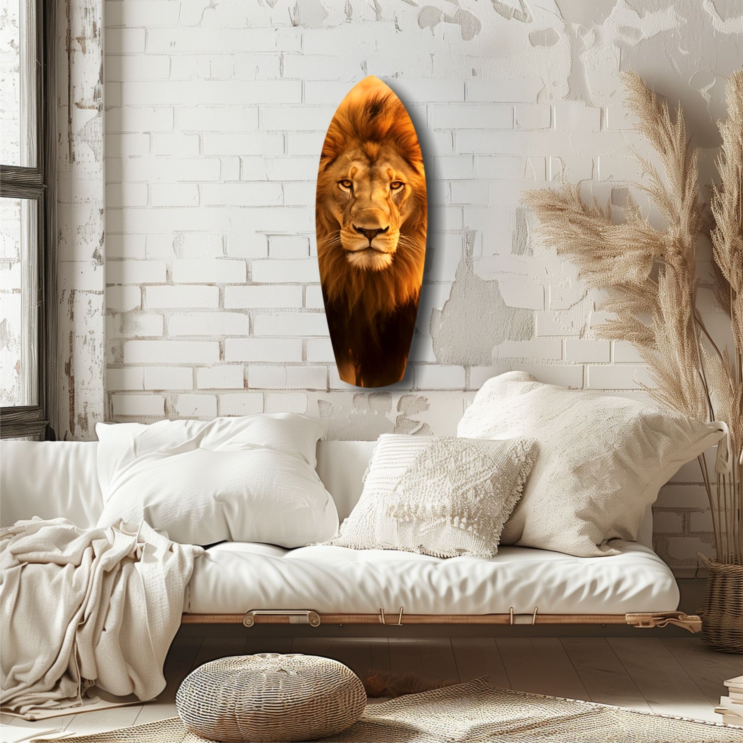 Mr Lion Glass Wall Art.