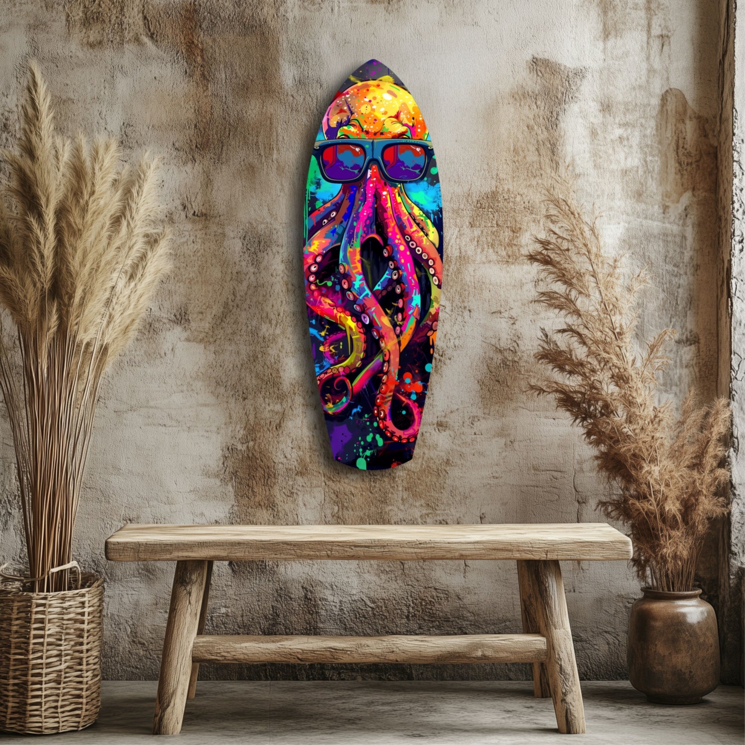 Mr Octopus Glass Wall Art.