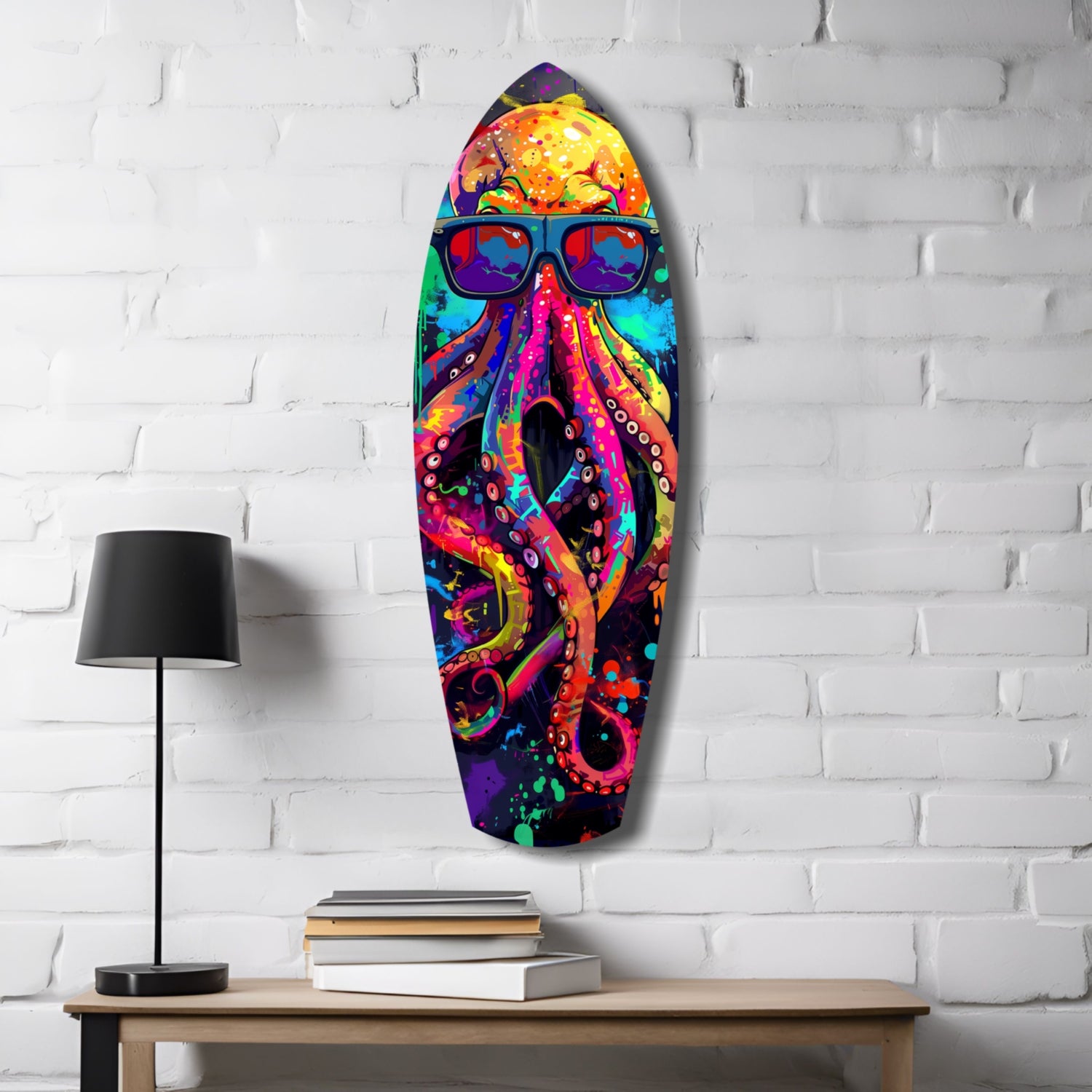 Mr Octopus Glass Wall Art.