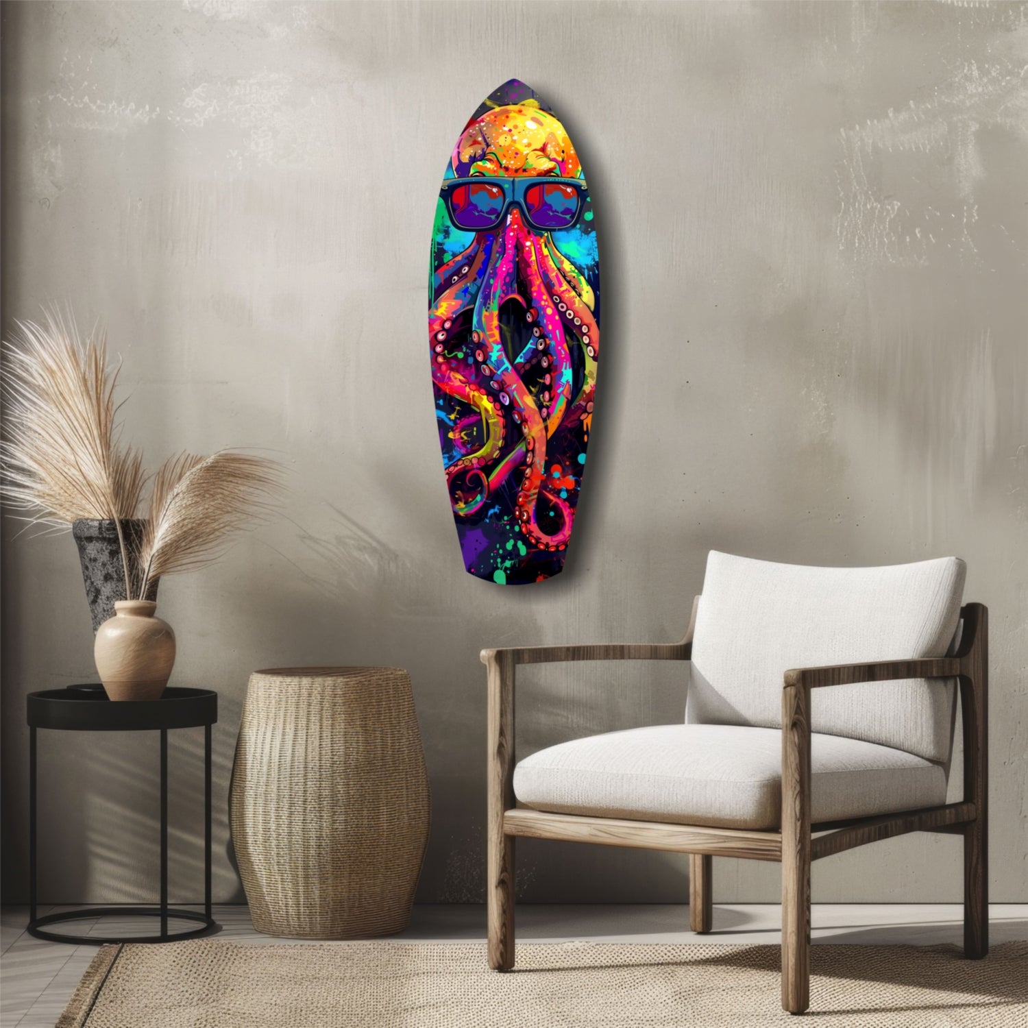 Mr Octopus Glass Wall Art.
