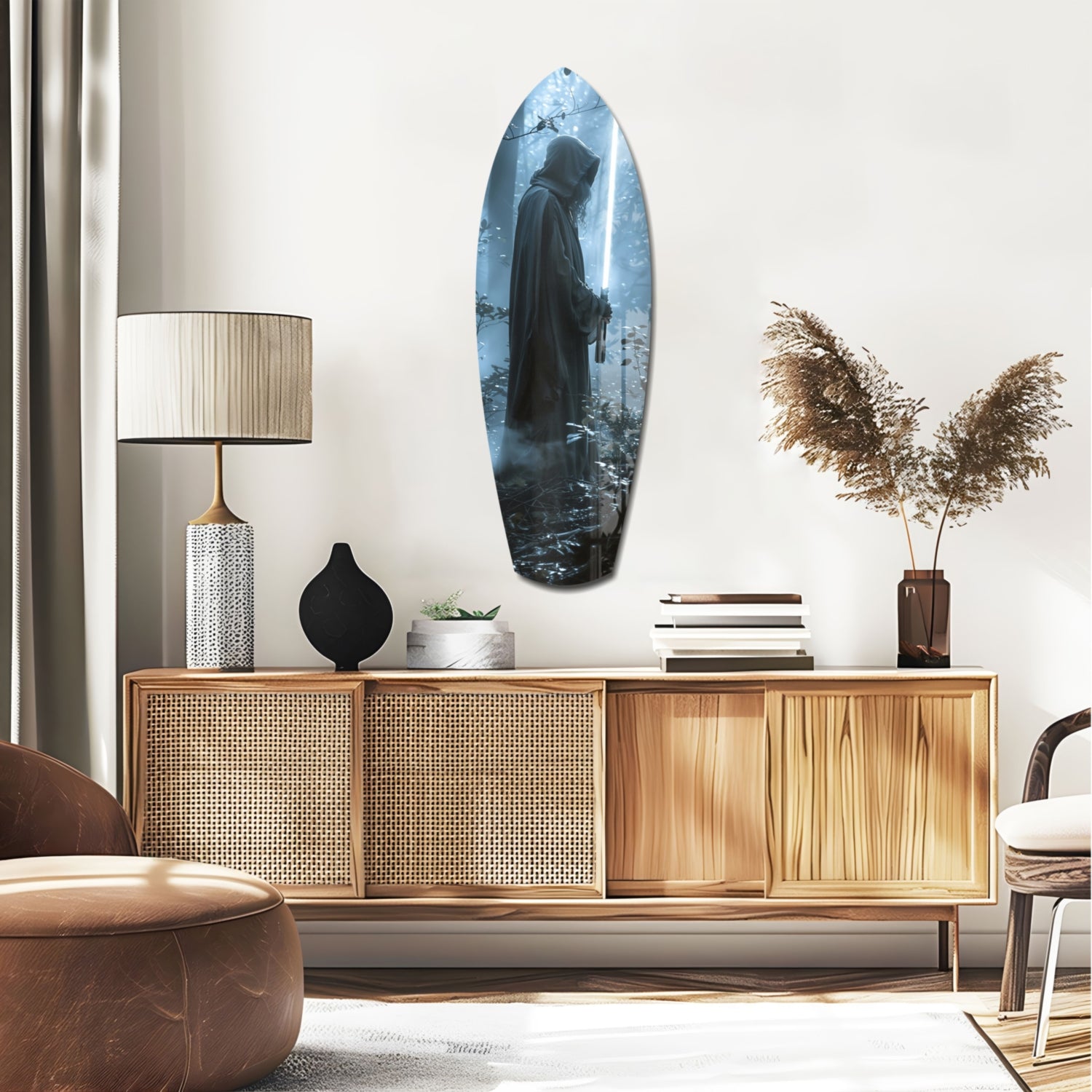 Light Saber Glass Wall Art.