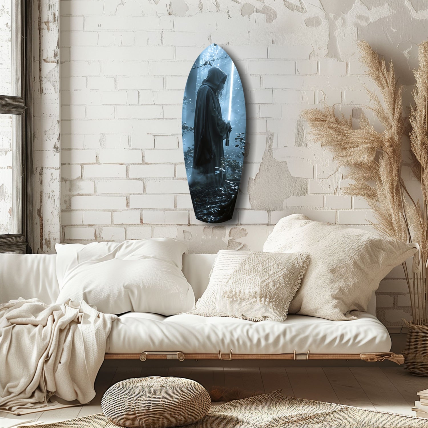 Light Saber Glass Wall Art.