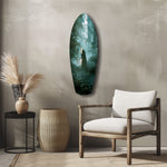 Light Saber in the Woods Glass Wall Art.