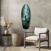 Light Saber in the Woods Glass Wall Art.