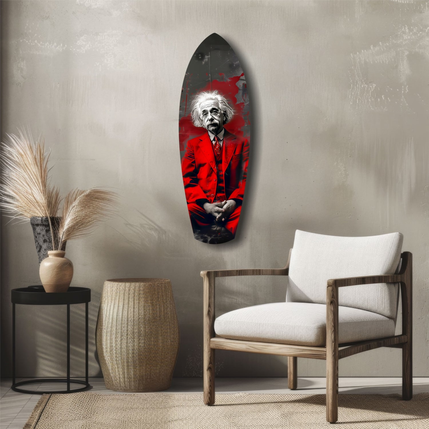 Einstein Mood V2 Glass Wall Art.