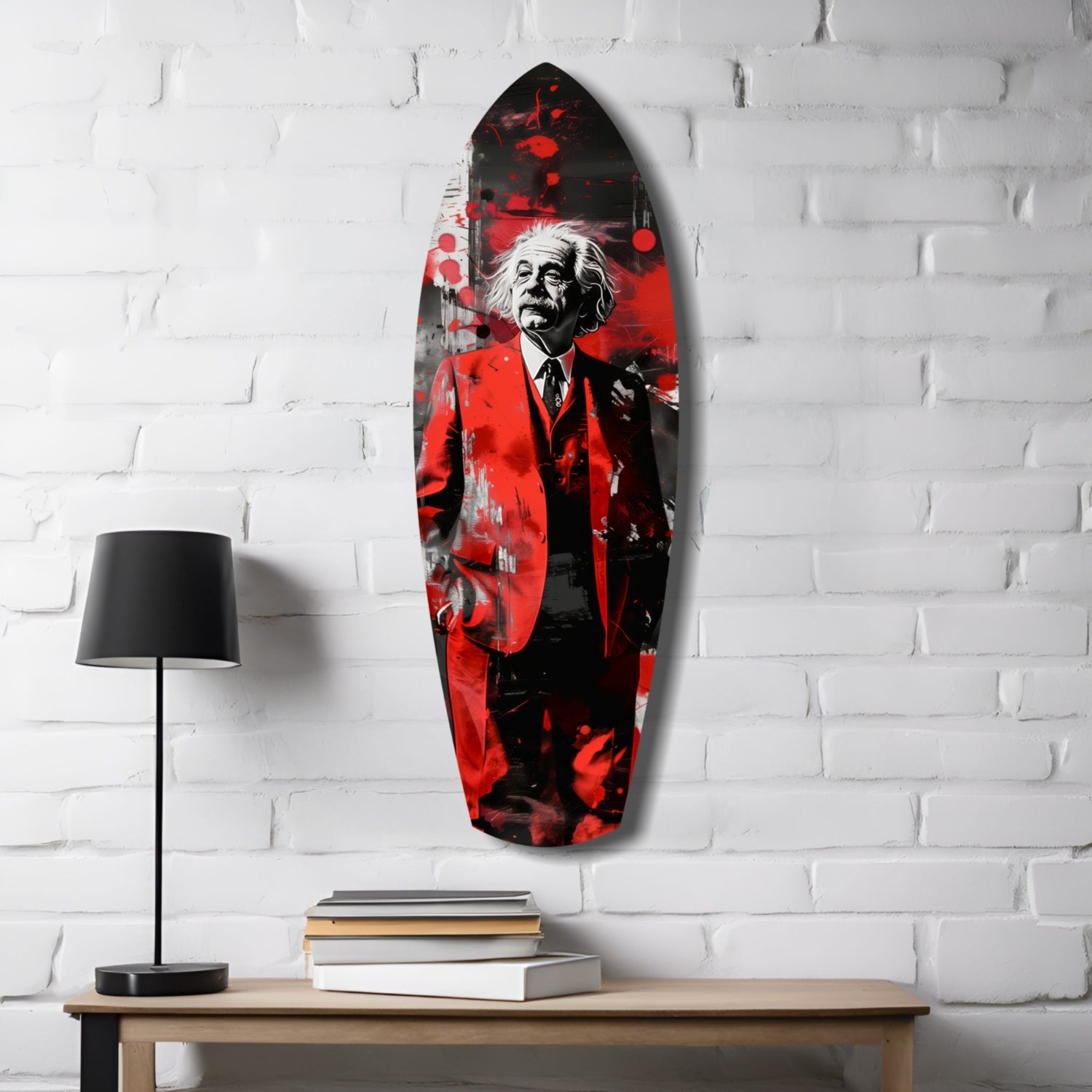 Einstein Mood V2 Glass Wall Art.