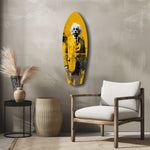Einstein Posing Glass Wall Art.