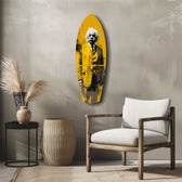 Einstein Posing Glass Wall Art.