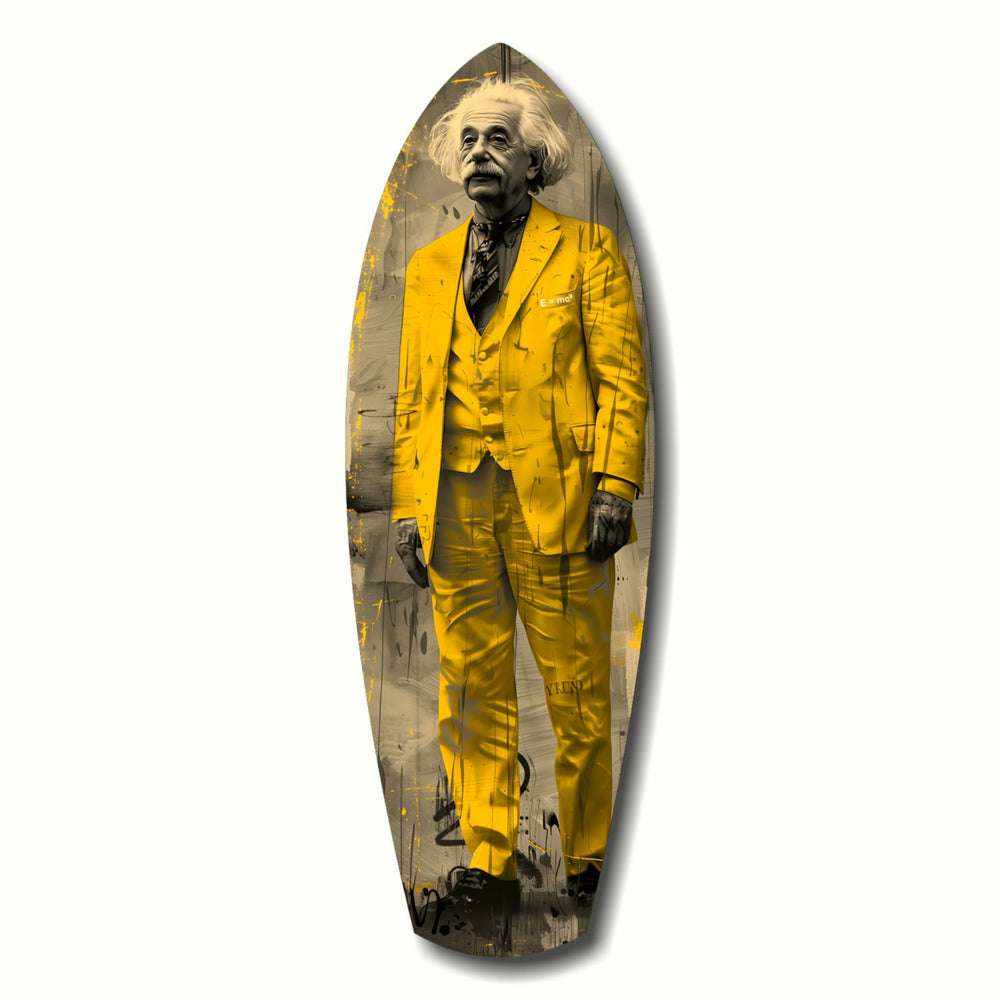Einstein Standing Glass Wall Art.