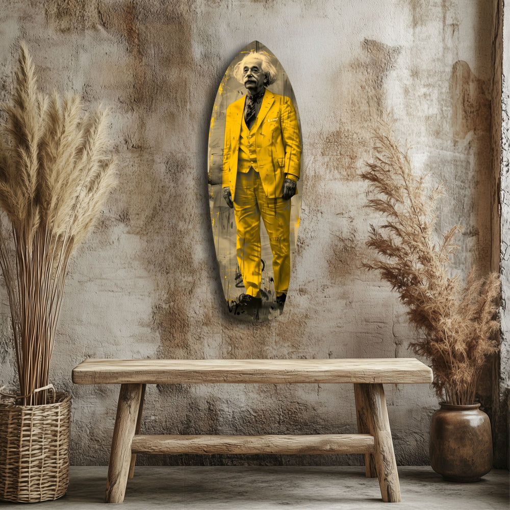 Einstein Standing Glass Wall Art.
