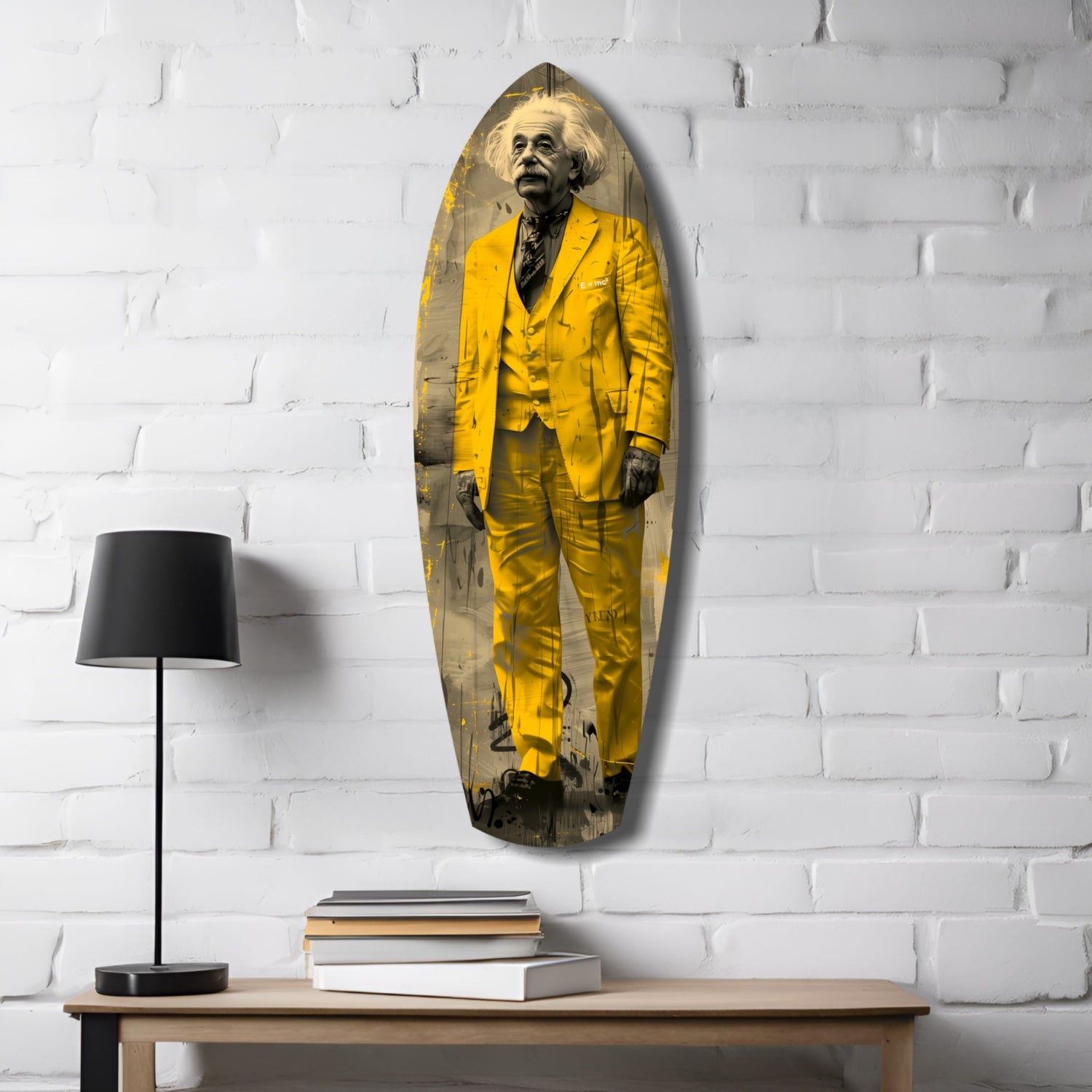 Einstein Standing Glass Wall Art.
