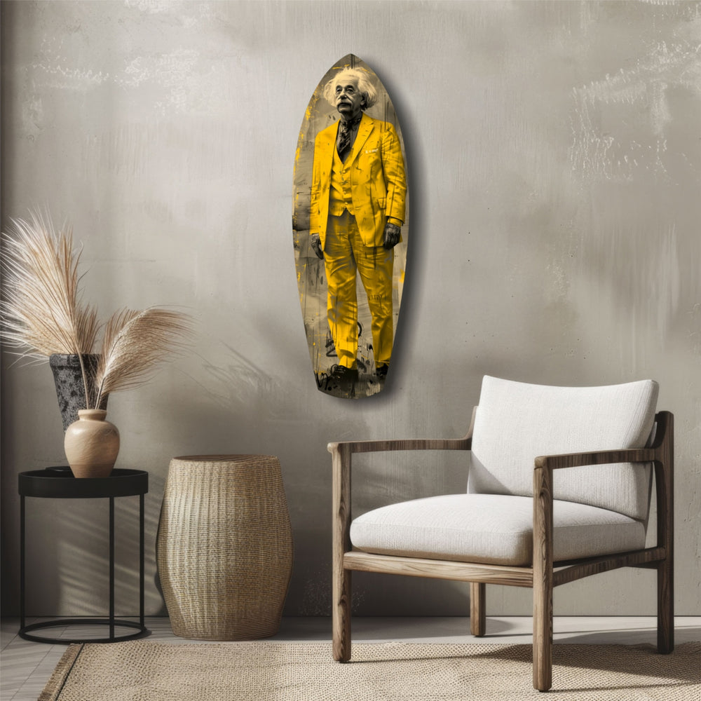Einstein Standing Glass Wall Art.