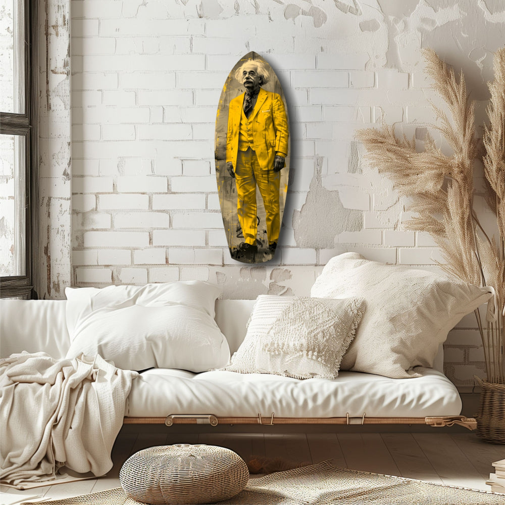 Einstein Standing Glass Wall Art.