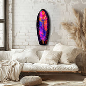 Colorful Feather Glass Wall Art.