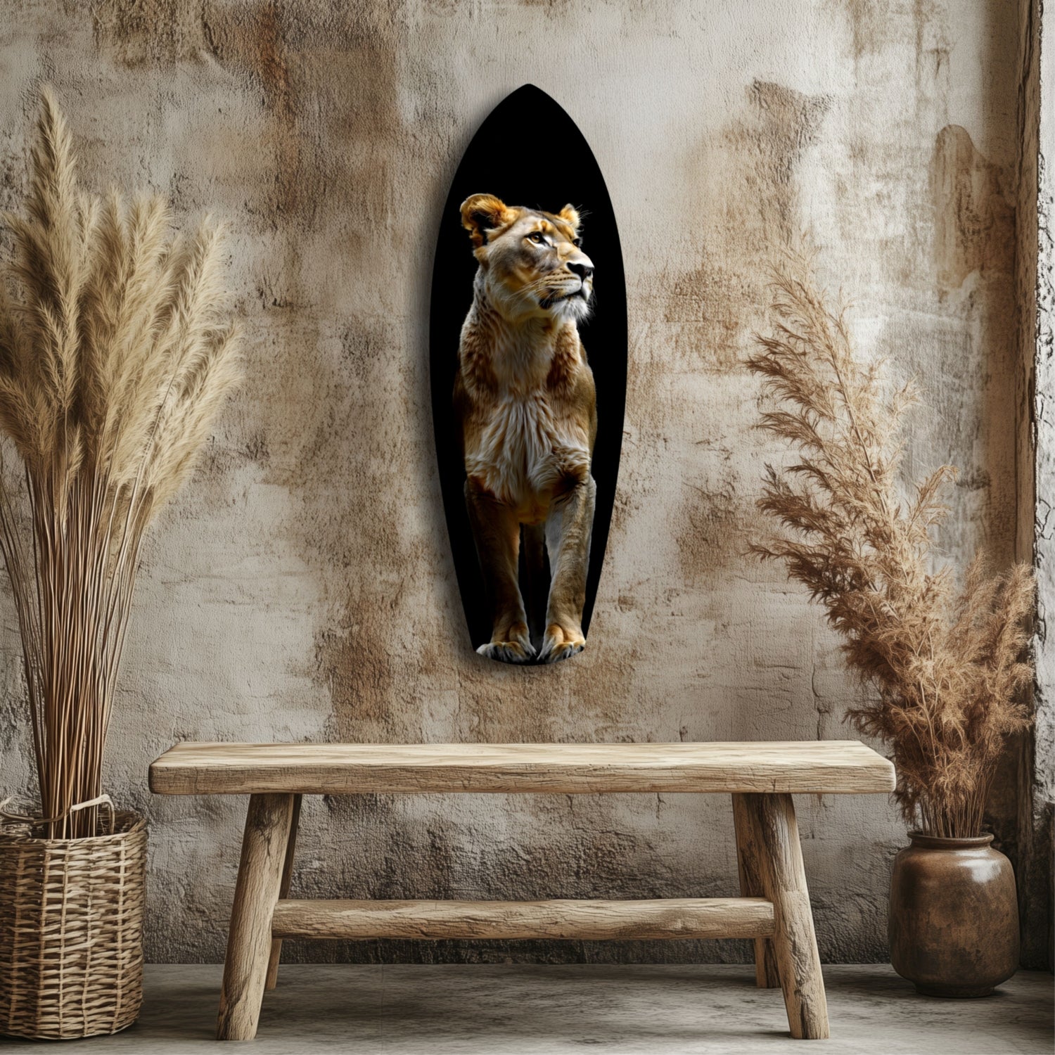 Lioness Glass Wall Art.