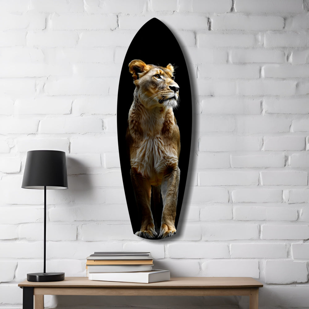 Lioness Glass Wall Art.