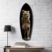 Lioness Glass Wall Art.