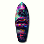 Colorful Lips V1 Glass Wall Art.