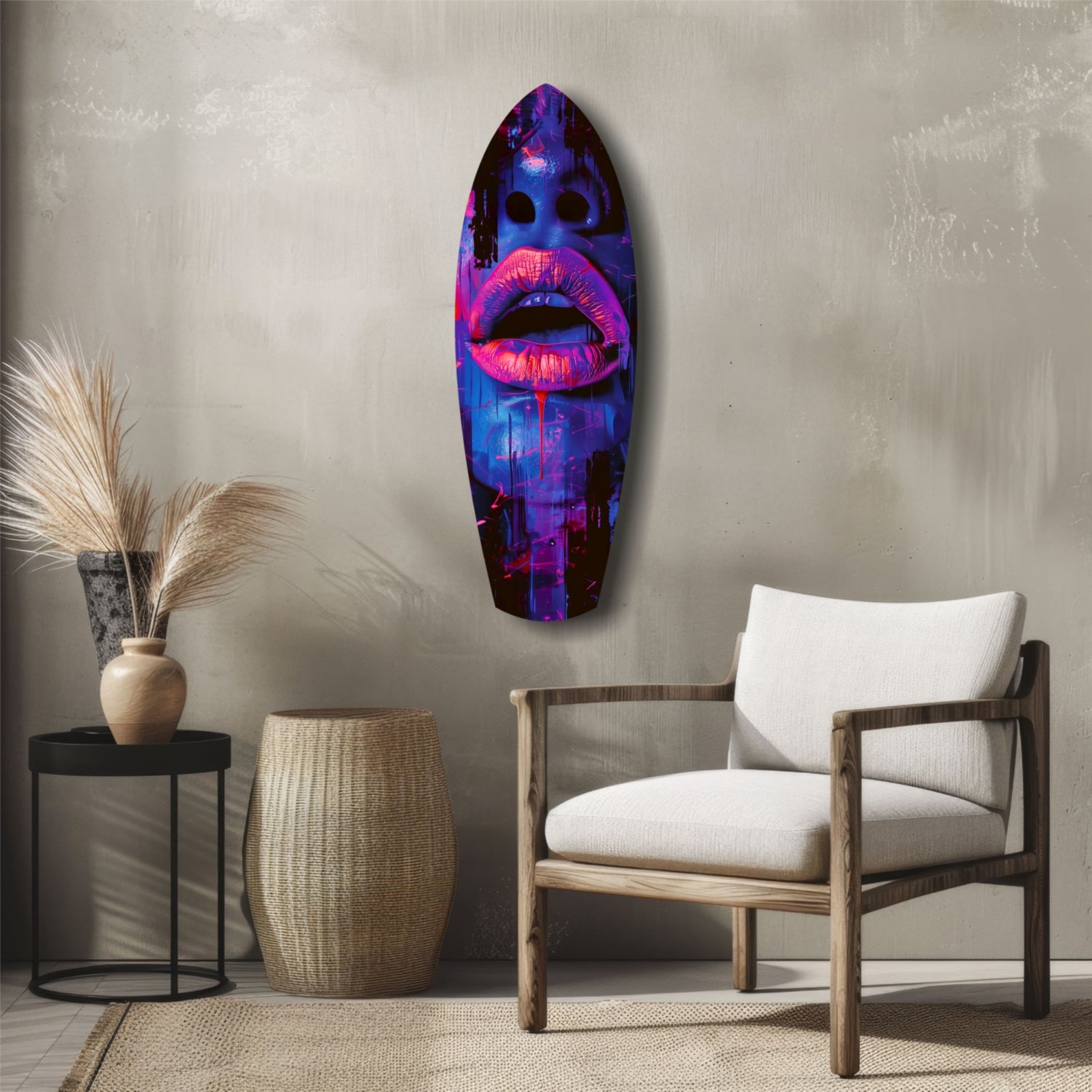 Colorful Lips V3 Glass Wall Art.