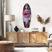 Colorful Lips V4 Glass Wall Art.