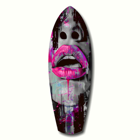 Colorful Lips V4 Glass Wall Art.