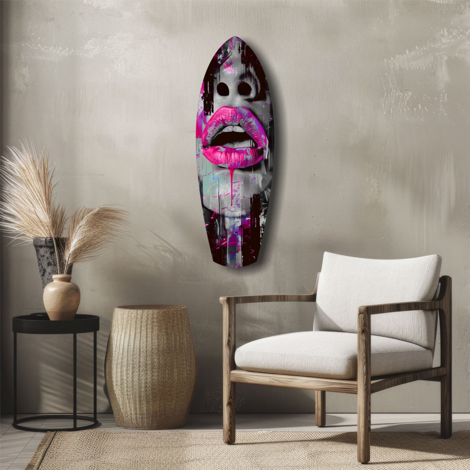 Colorful Lips V4 Glass Wall Art.
