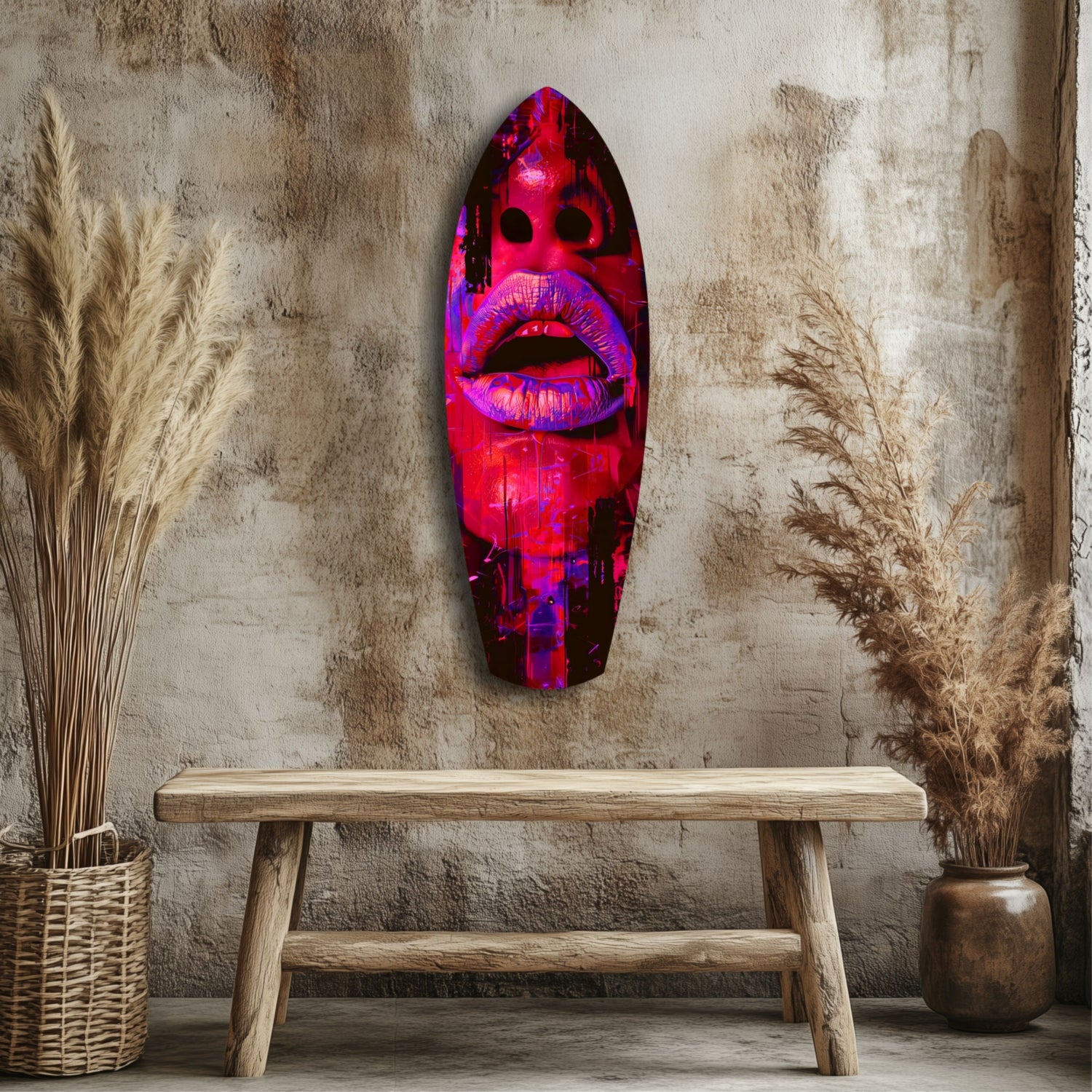 Colorful Lips V5 Glass Wall Art.