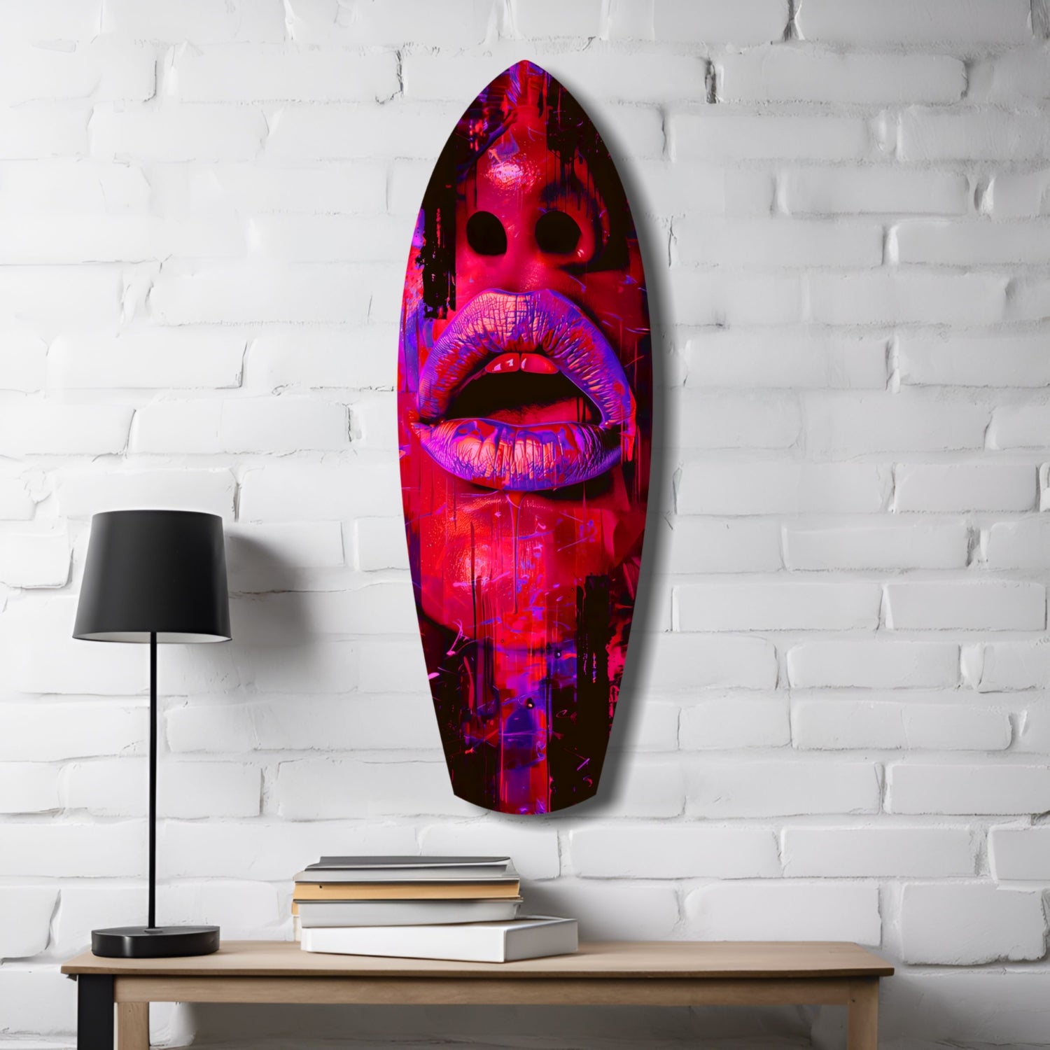 Colorful Lips V5 Glass Wall Art.