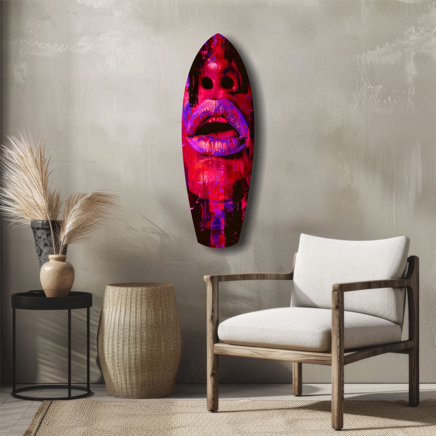 Colorful Lips V5 Glass Wall Art.