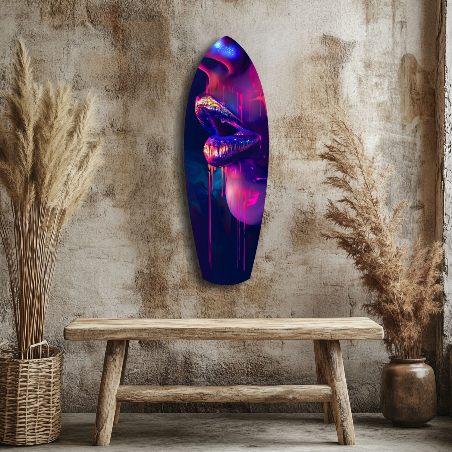 Colorful Lips V8 Glass Wall Art.