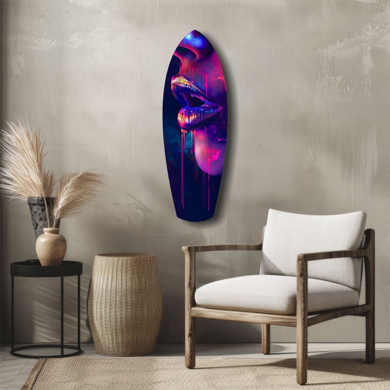 Colorful Lips V8 Glass Wall Art.