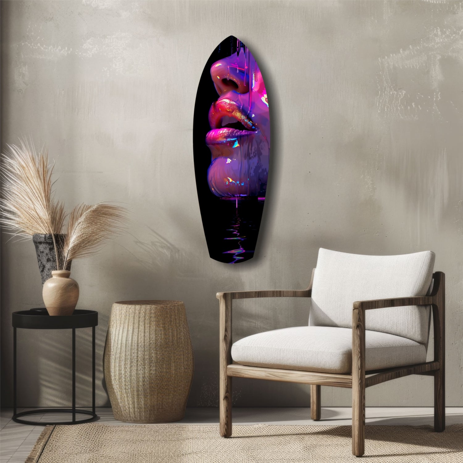 Colorful Lips V9 Glass Wall Art.