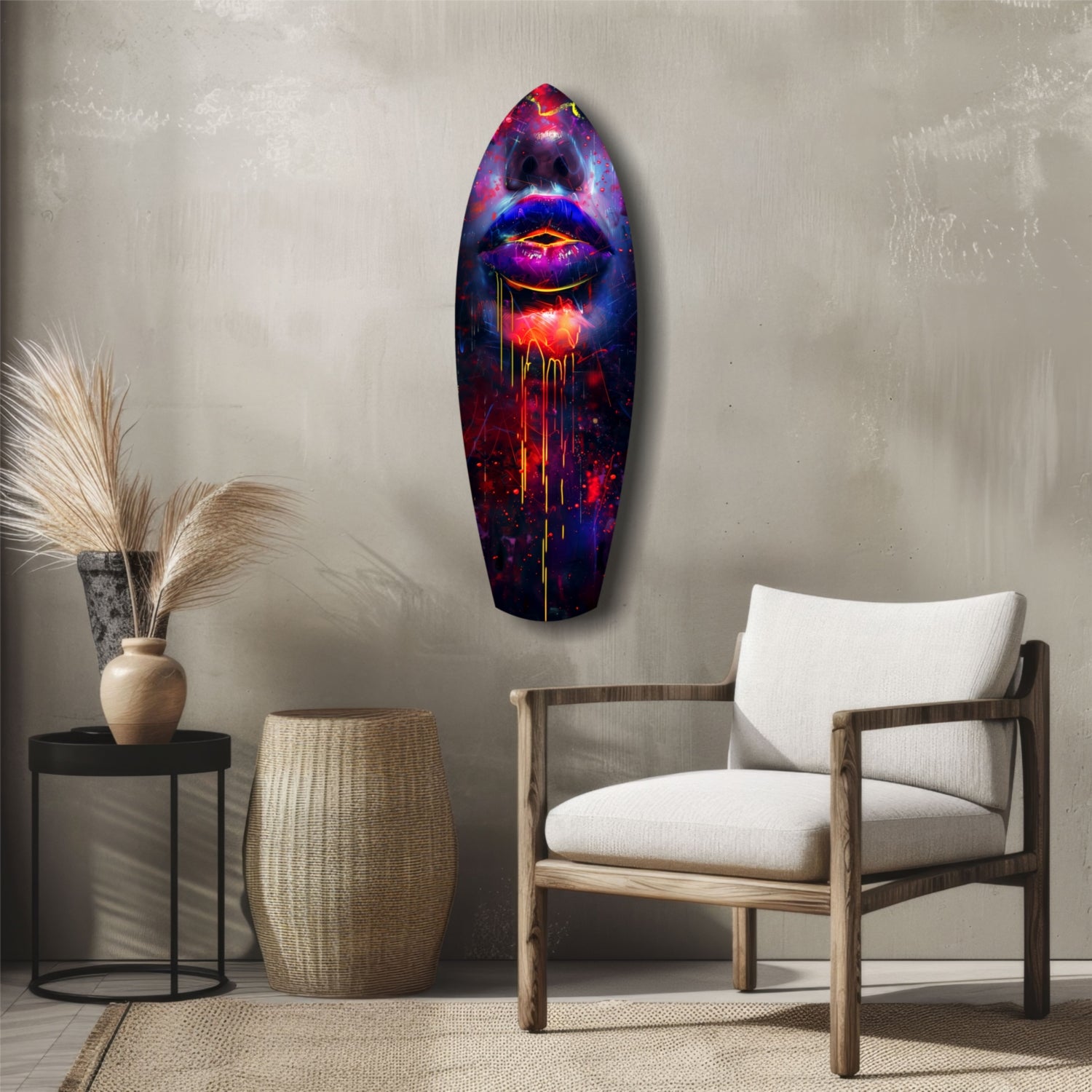 Colorful Lips V10 Glass Wall Art.