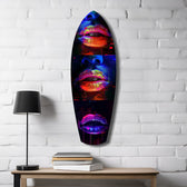 Colorful Lips V12 Glass Wall Art.