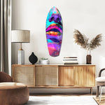 Colorful Lips V14 Glass Wall Art.