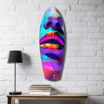 Colorful Lips V14 Glass Wall Art.
