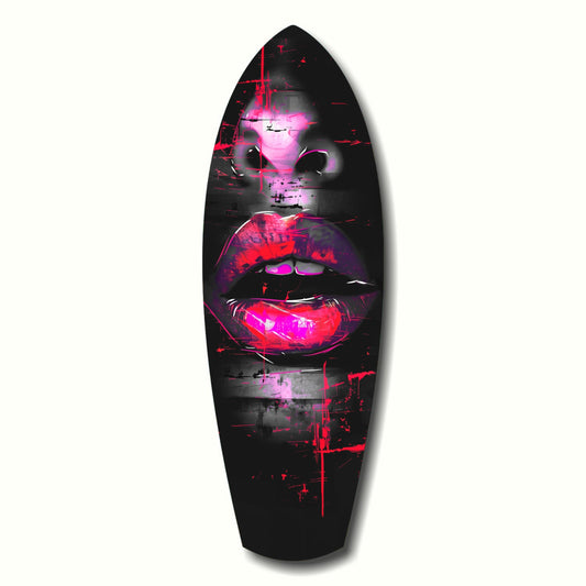 Colorful Lips V16 Glass Wall Art.