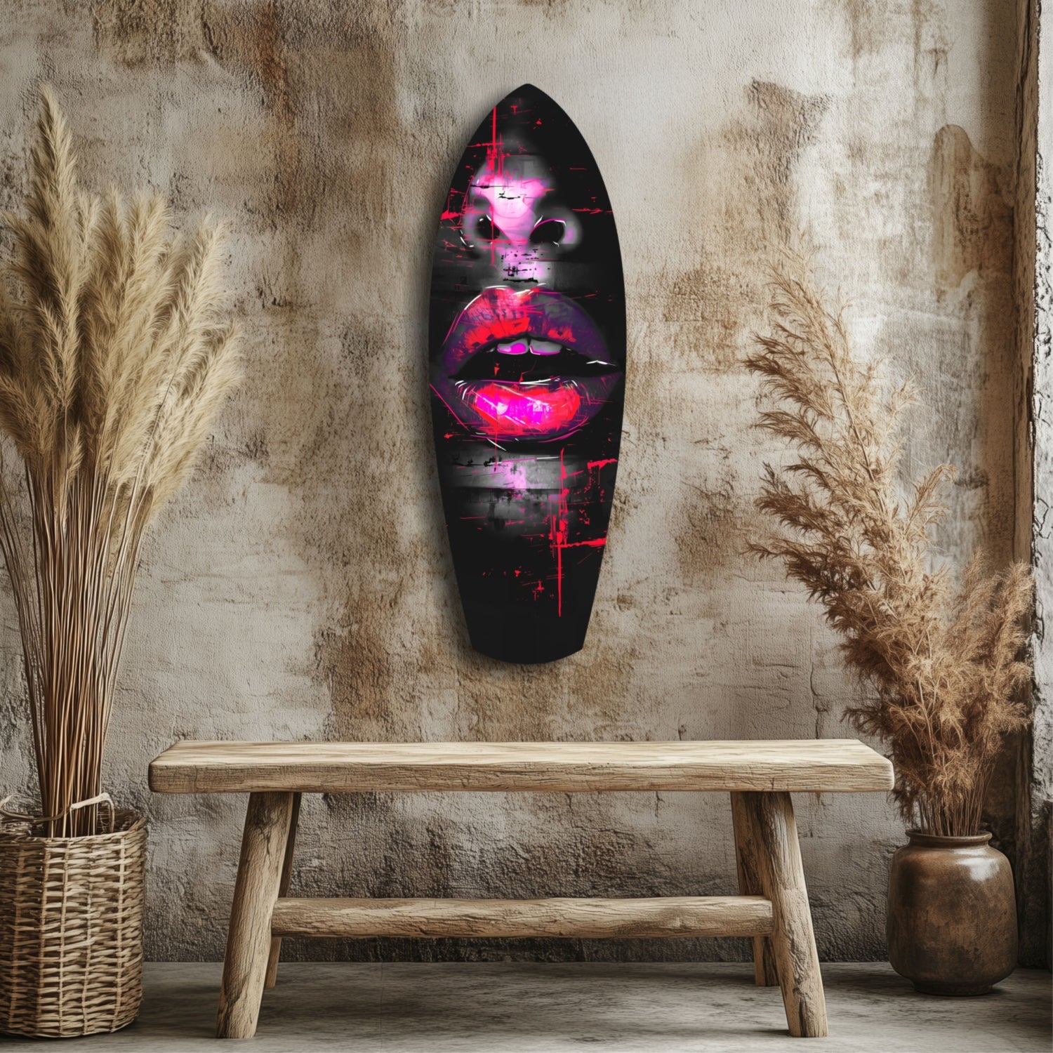 Colorful Lips V16 Glass Wall Art.
