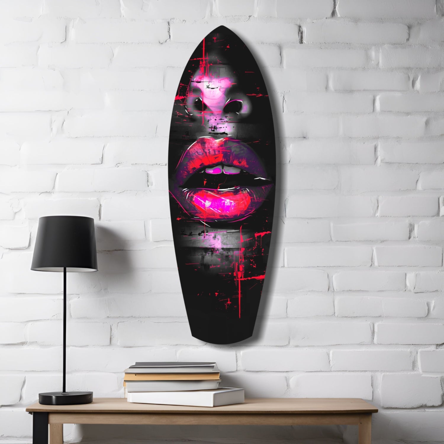 Colorful Lips V16 Glass Wall Art.