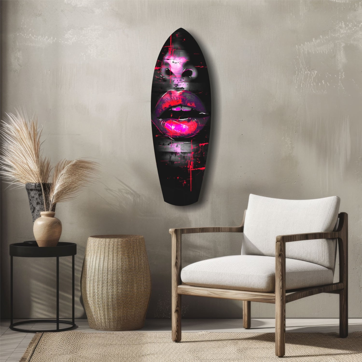 Colorful Lips V16 Glass Wall Art.