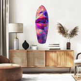 Colorful Lips V17 Glass Wall Art.