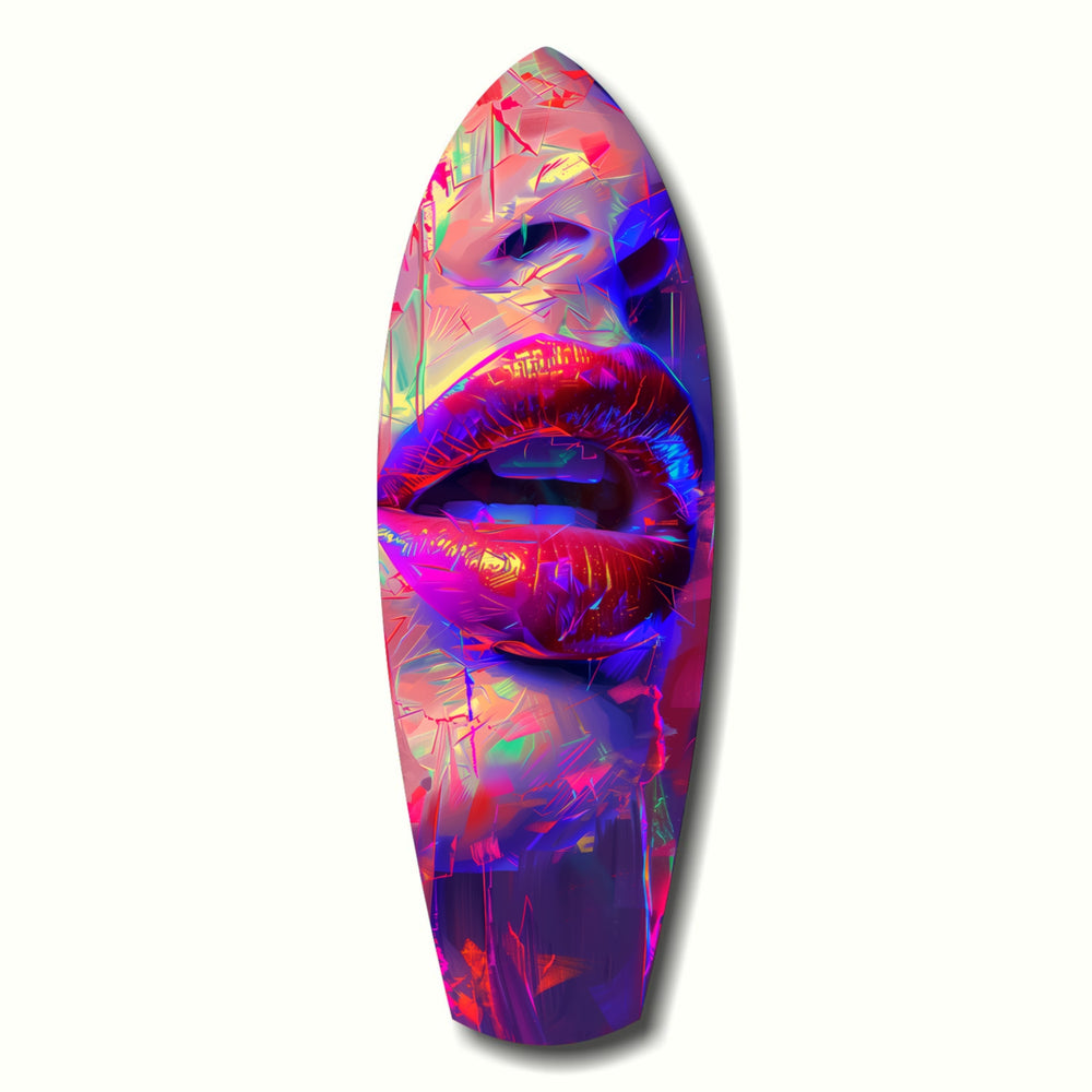 Colorful Lips V17 Glass Wall Art.