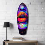 Colorful Lips V18 Glass Wall Art.